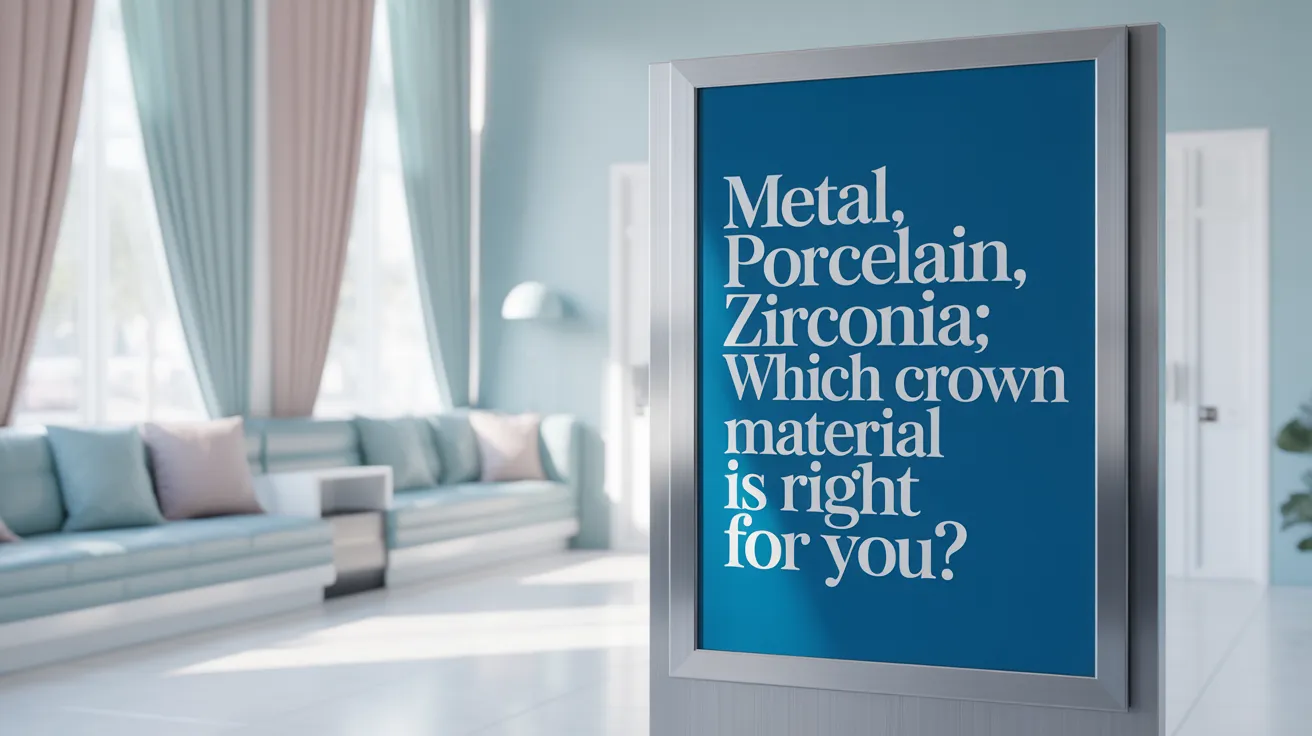 Metal, Porcelain, Zirconia: Which Crown Material Is Right for You?