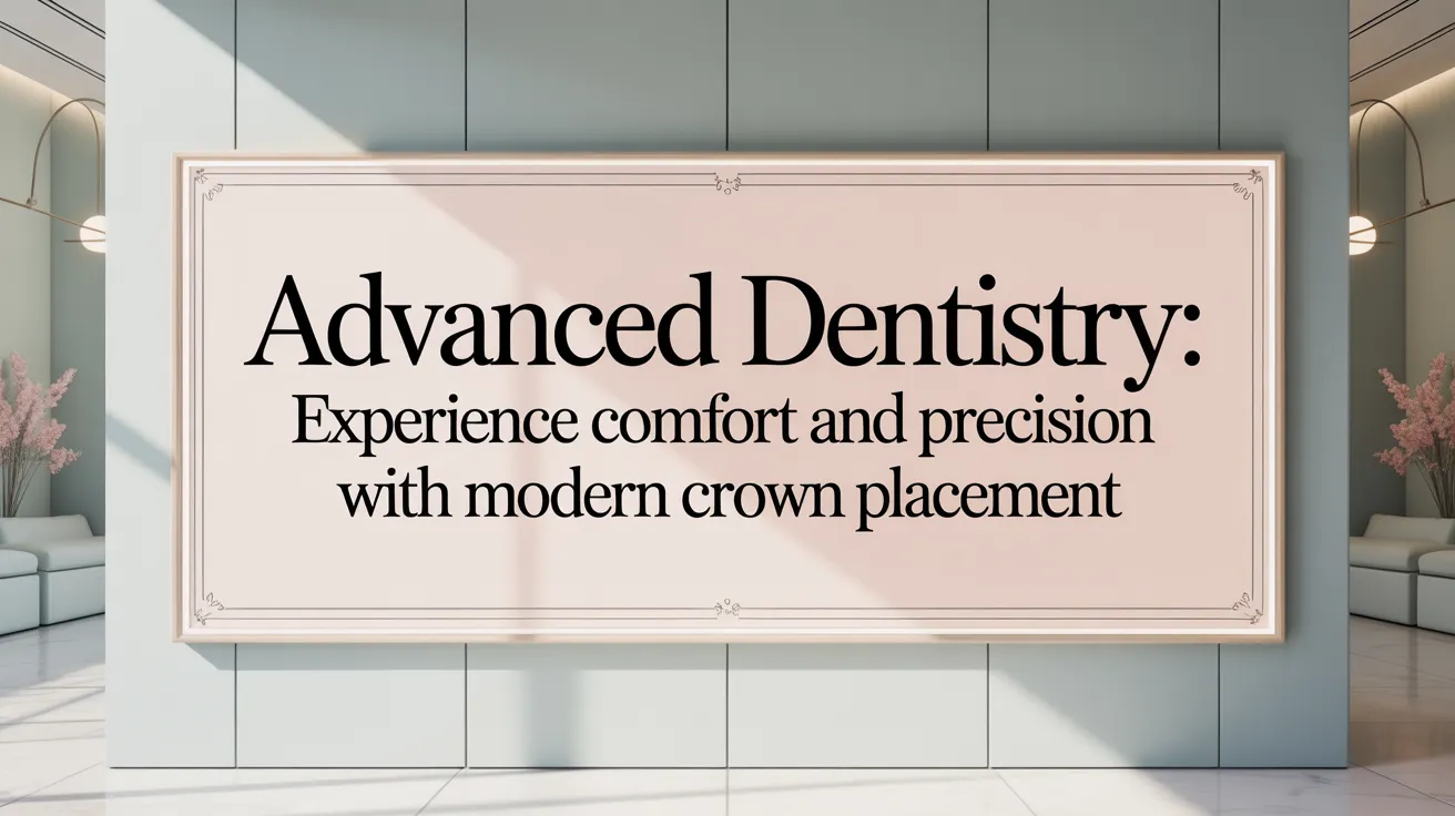 Advanced Dentistry: Experience Comfort and Precision with Modern Crown Placement