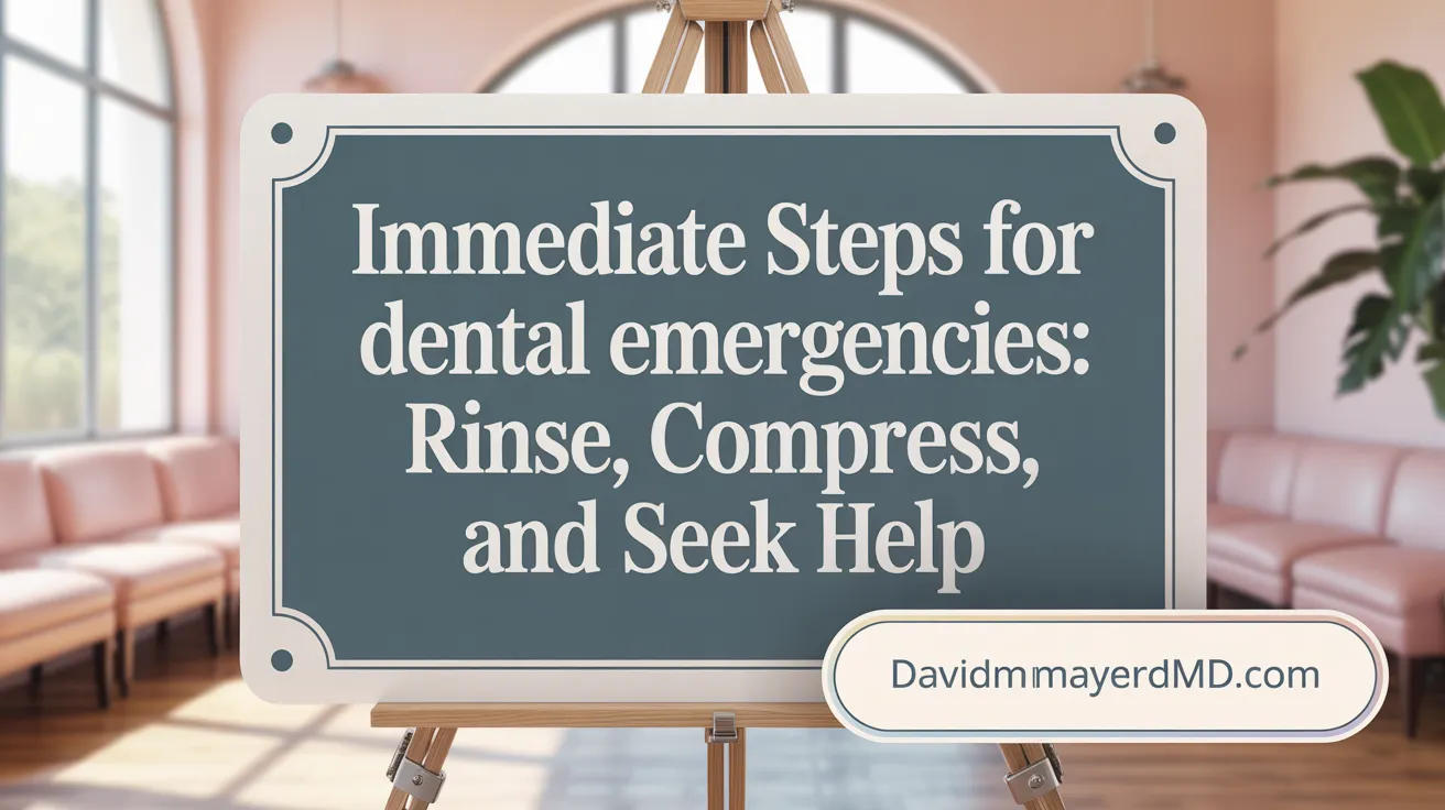 Immediate Steps for Dental Emergencies: Rinse, Compress, and Seek Help