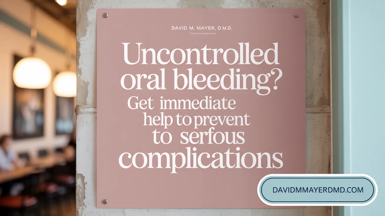 Uncontrolled Oral Bleeding? Get Immediate Help to Prevent Serious Complications