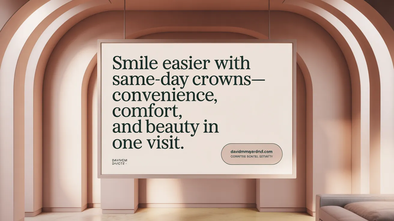 Smile easier with same-day crowns—convenience, comfort, and beauty in one visit.