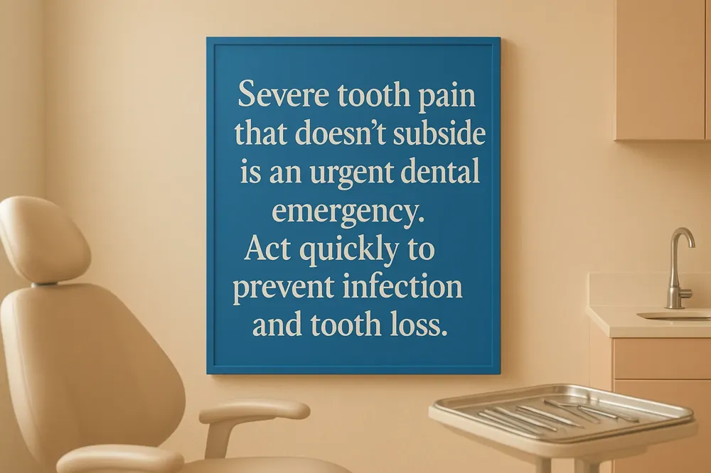 Severe tooth pain that doesn’t subside is an urgent dental emergency. Act quickly to prevent infection and tooth loss.