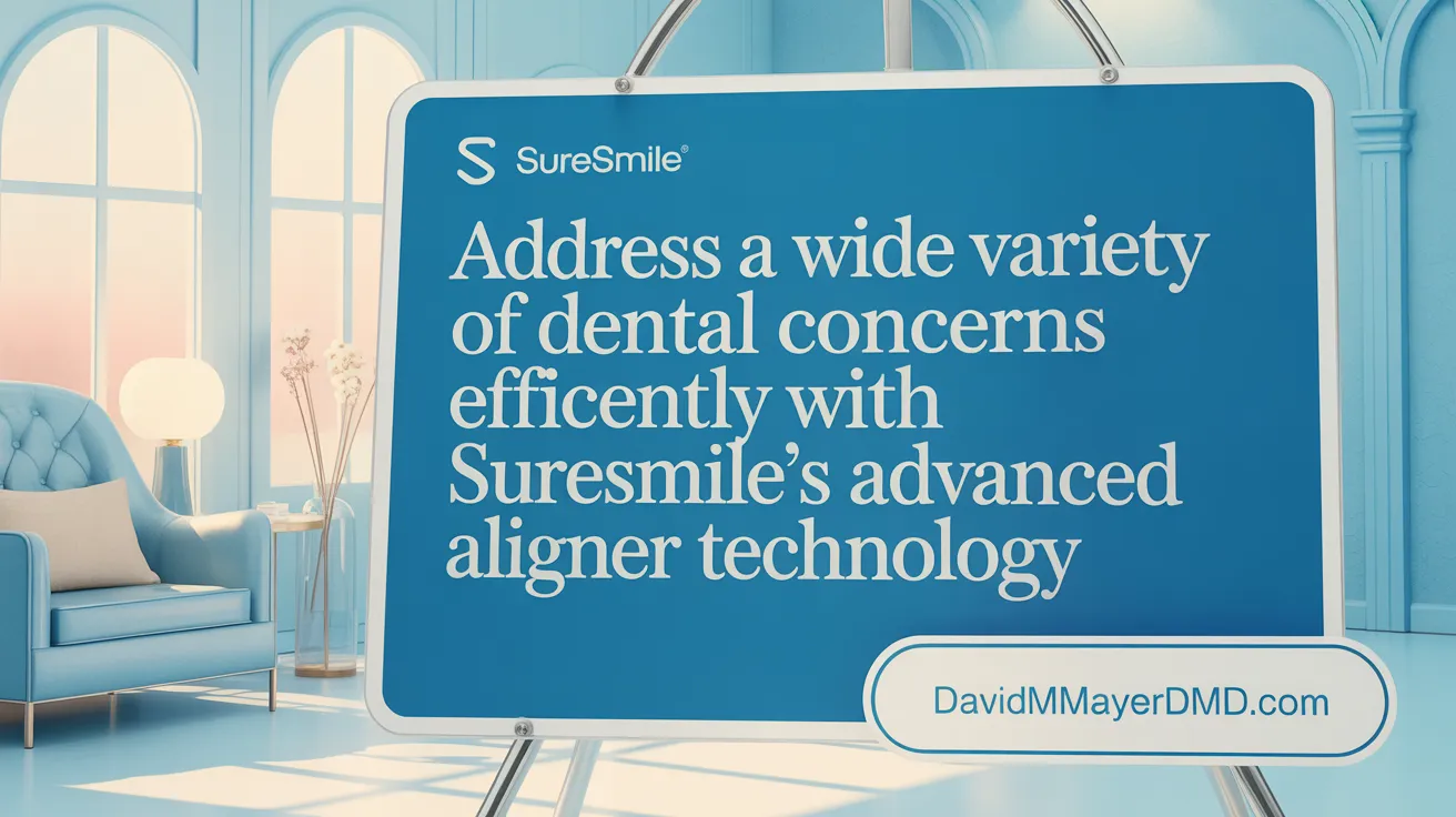 Address a wide variety of dental concerns efficiently with SureSmile's advanced aligner technology