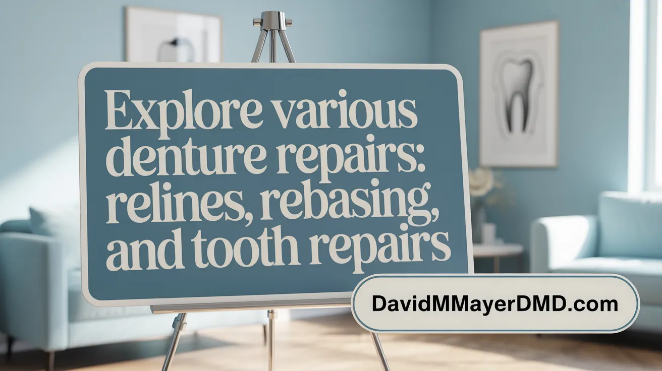 Explore Various Denture Repairs: Relines, Rebasing, and Tooth Repairs
