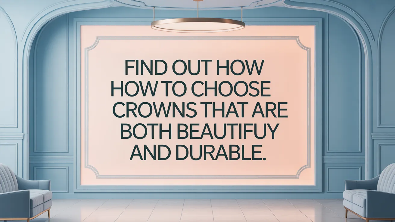 Find out how to choose crowns that are both beautiful and durable.