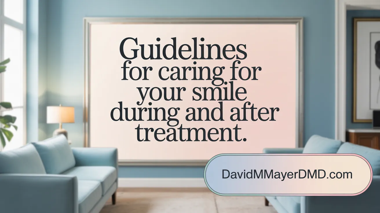 Guidelines for Caring for Your Smile During and After Treatment