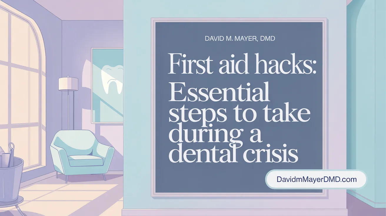 First Aid Hacks: Essential Steps to Take During a Dental Crisis