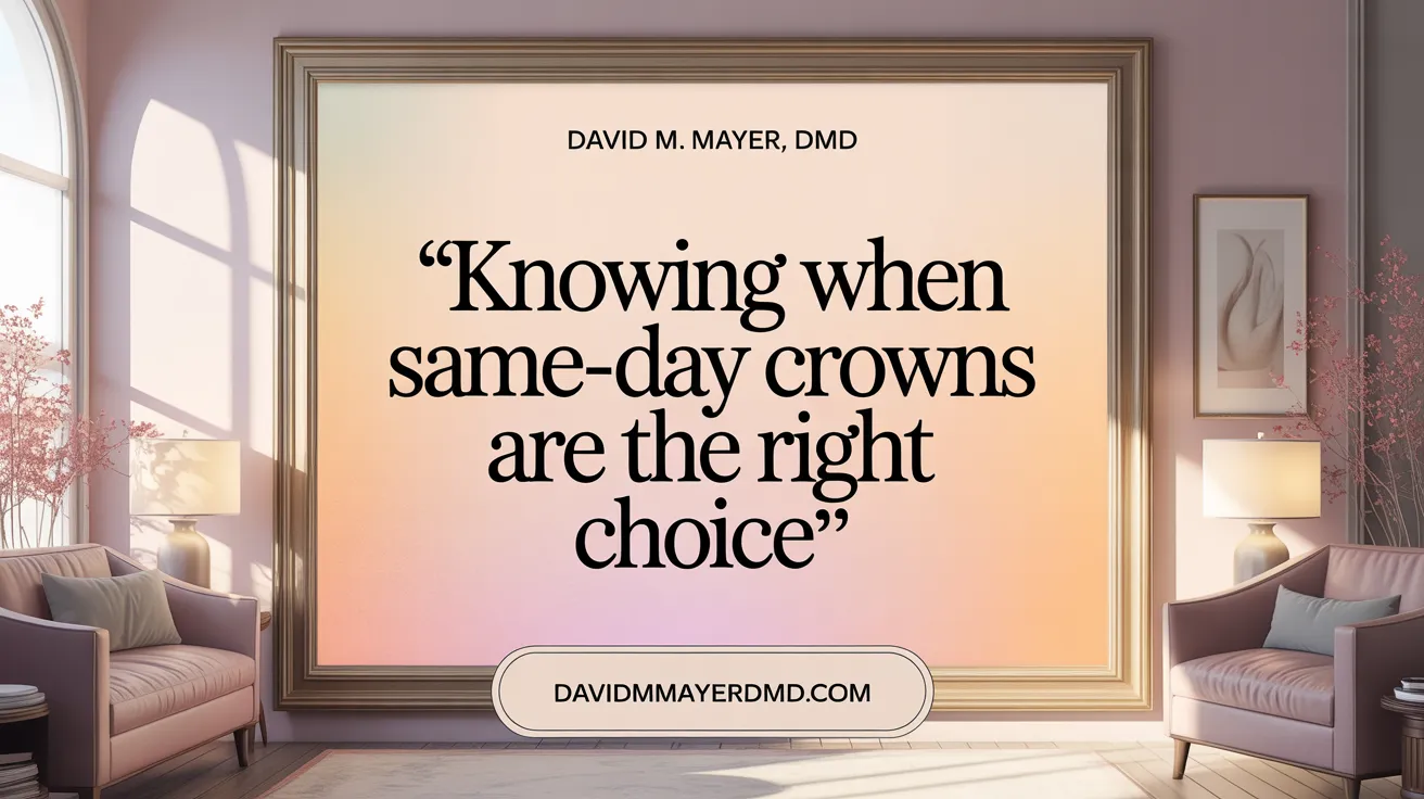 Knowing When Same-Day Crowns Are the Right Choice
