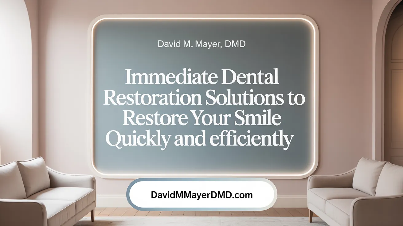 Immediate dental restoration solutions to restore your smile quickly and efficiently