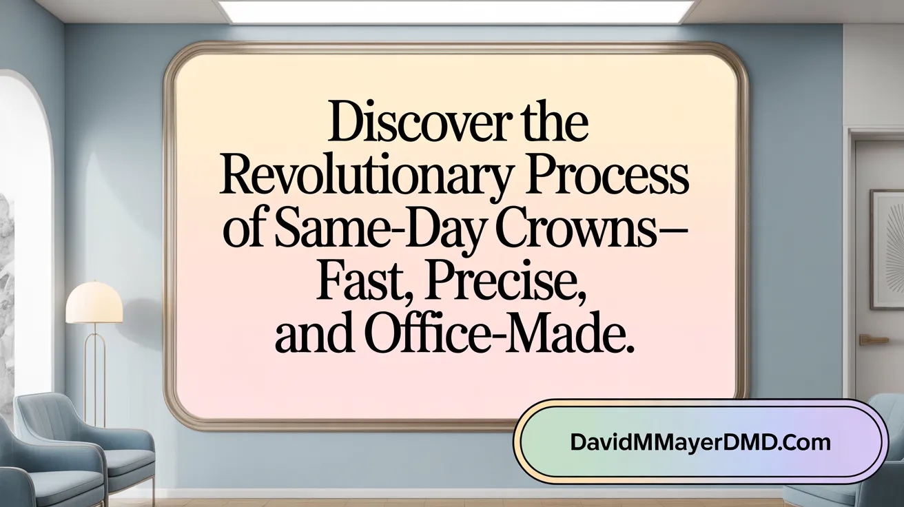 Discover the revolutionary process of same-day crowns—fast, precise, and office-made.