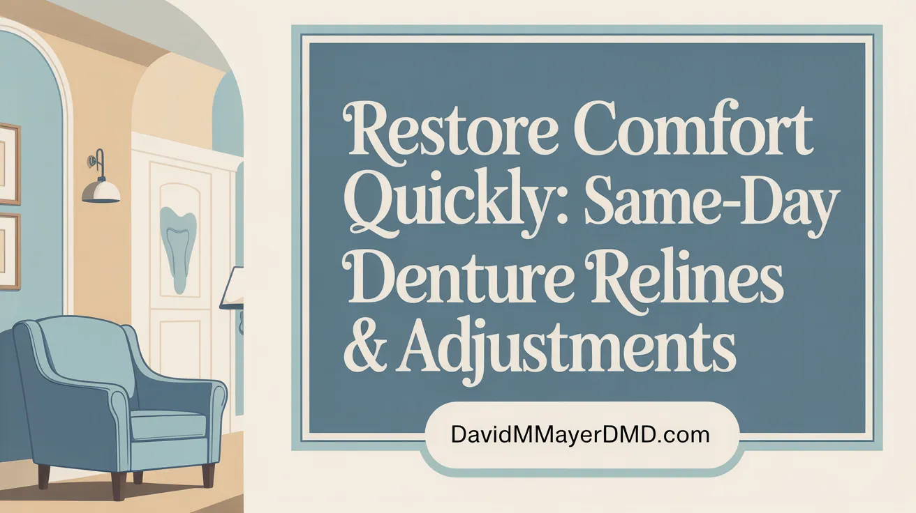 Restore Comfort Quickly: Same-Day Denture Relines & Adjustments
