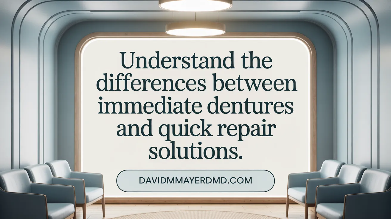 Understand the differences between immediate dentures and quick repair solutions.