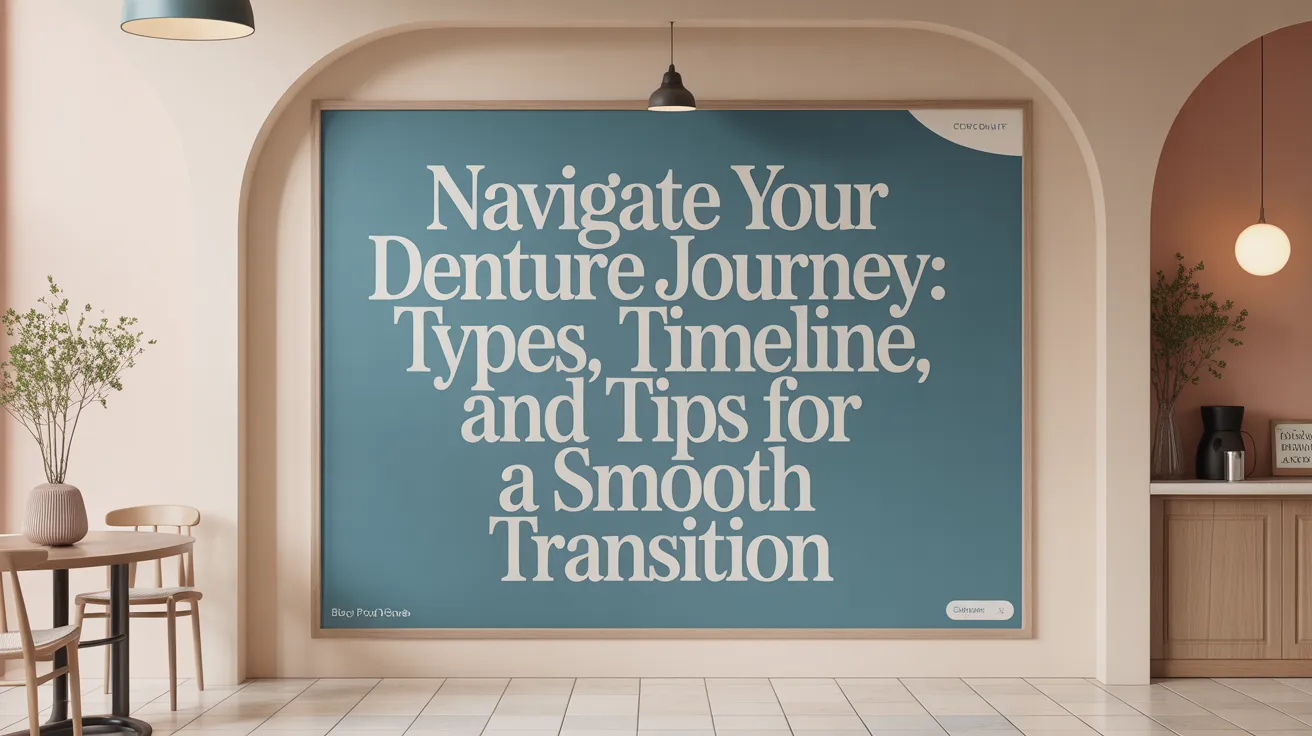 Navigate Your Denture Journey: Types, Timeline, and Tips for a Smooth Transition