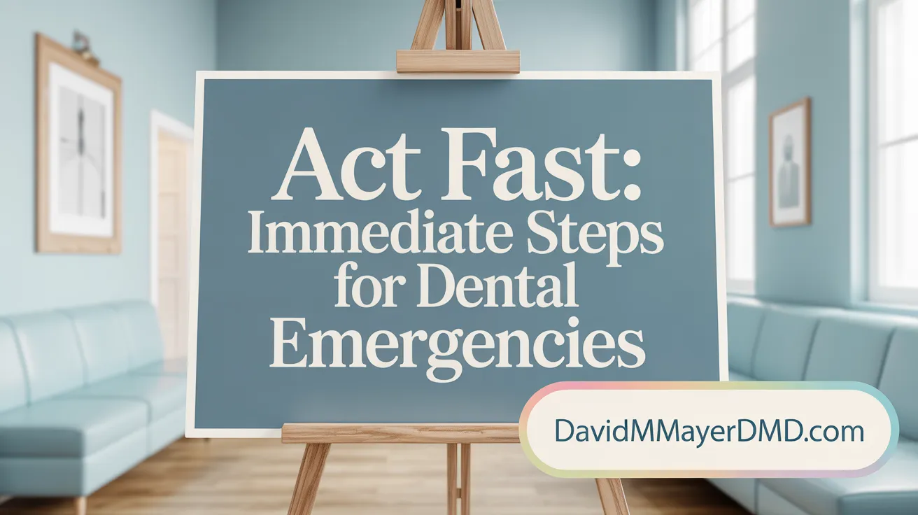 Act Fast: Immediate Steps for Dental Emergencies