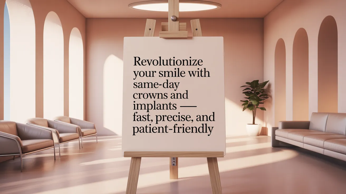 Revolutionize Your Smile with Same-Day Crowns and Implants — Fast, Precise, and Patient-Friendly