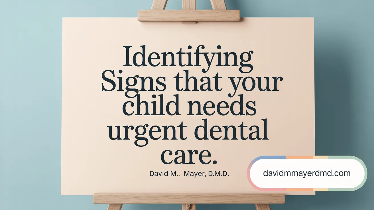 Identifying Signs That Your Child Needs Urgent Dental Care