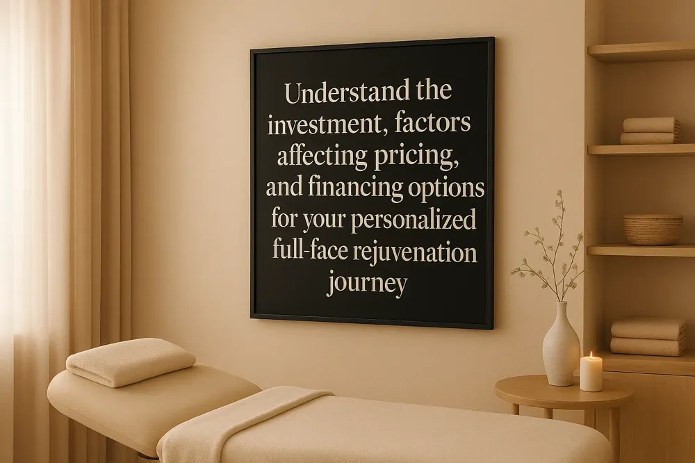 Understand the investment, factors affecting pricing, and financing options for your personalized full-face rejuvenation journey.
