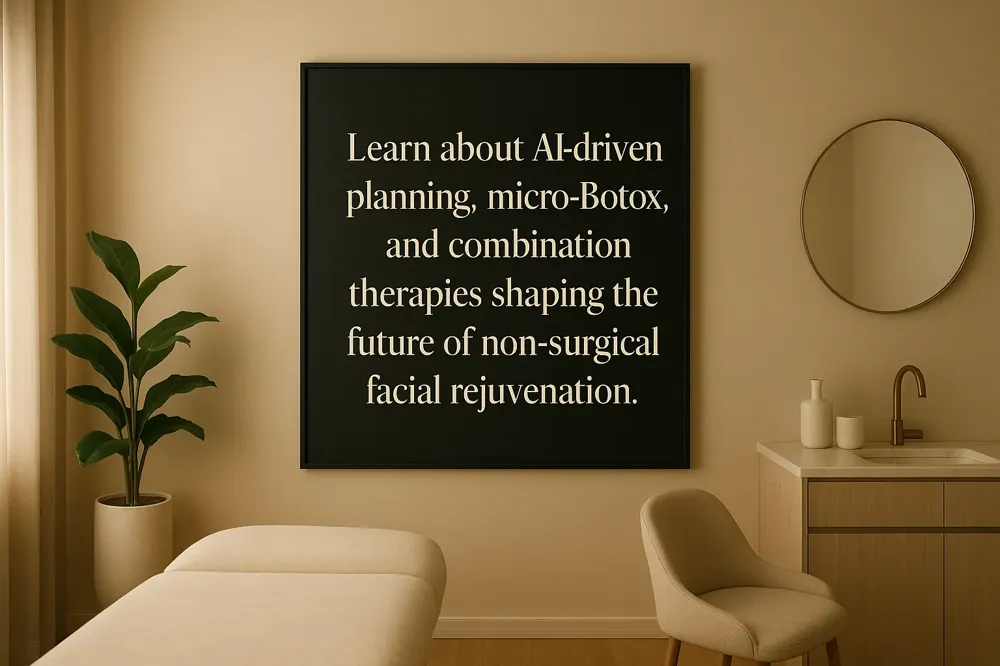 Learn about AI-driven planning, micro-Botox, and combination therapies shaping the future of non-surgical facial rejuvenation.