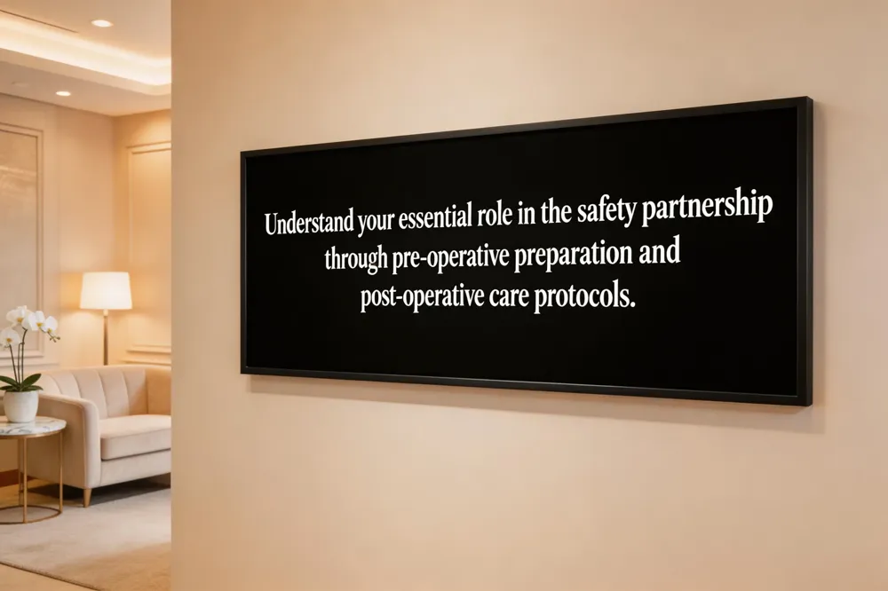 Understand your essential role in the safety partnership through pre-operative preparation and post-operative care protocols.