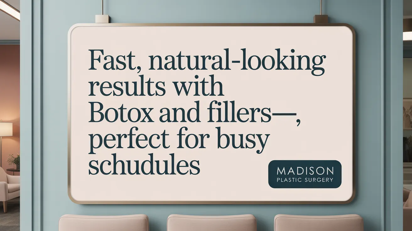 Fast, Natural-Looking Results with Botox and Fillers—Perfect for Busy Schedules