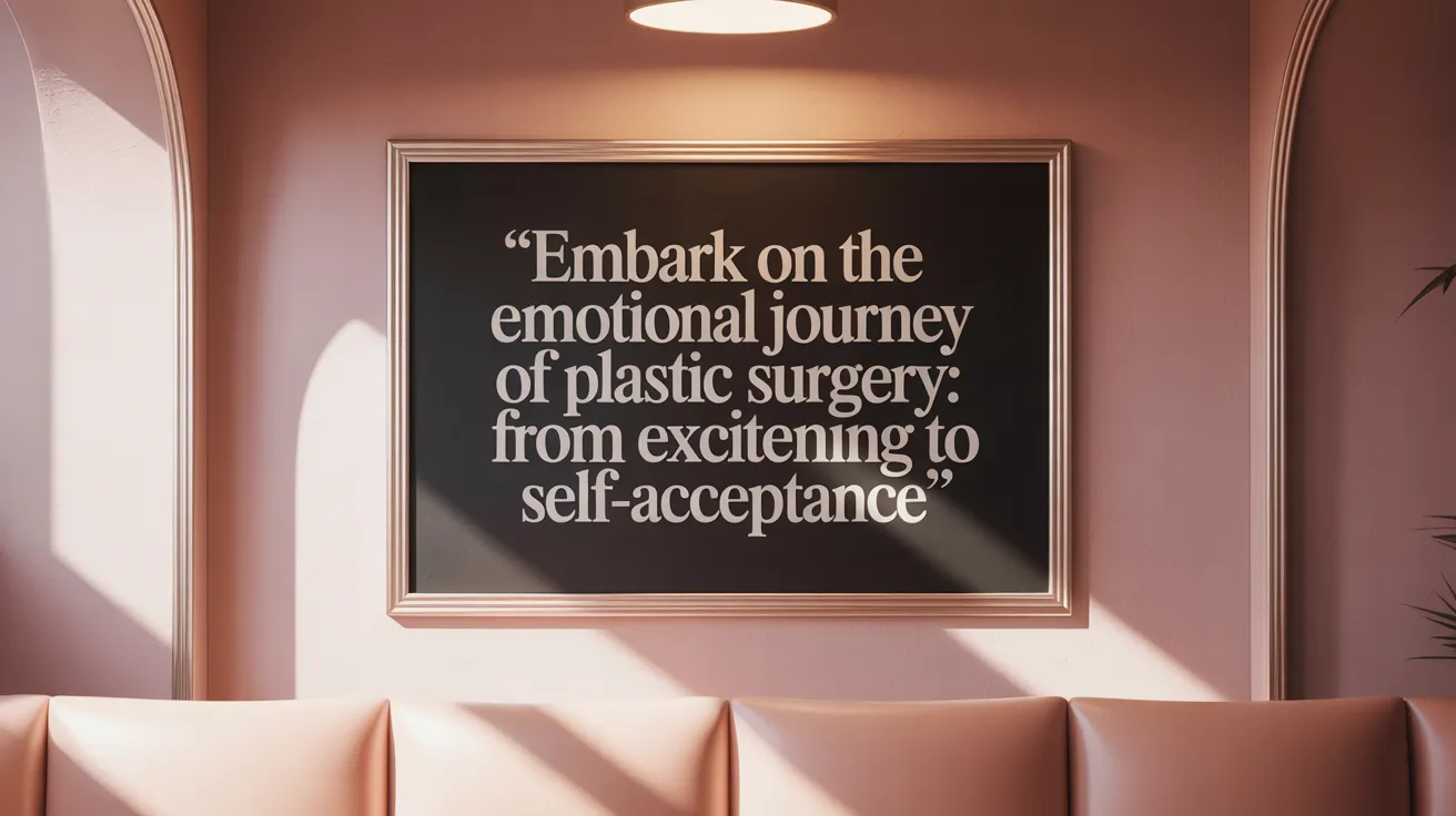 Embark on the emotional journey of plastic surgery: from excitement to self-acceptance
