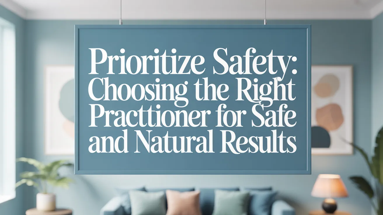 Prioritize Safety: Choosing the Right Practitioner for Safe and Natural Results