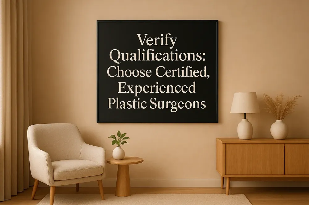 Verify Qualifications: Choose Certified, Experienced Plastic Surgeons