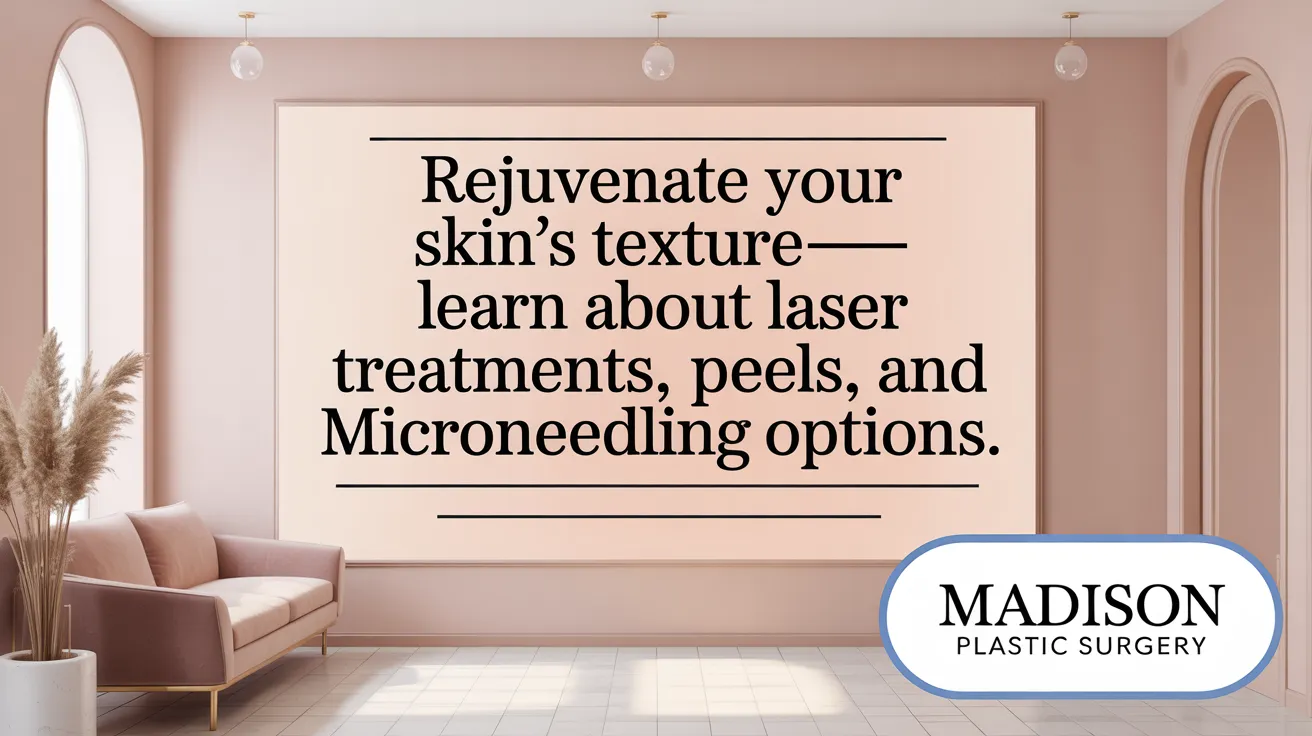 Rejuvenate your skin’s texture—learn about laser treatments, peels, and microneedling options.