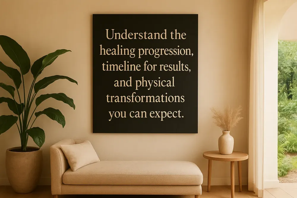 Understand the healing progression, timeline for results, and physical transformations you can expect.