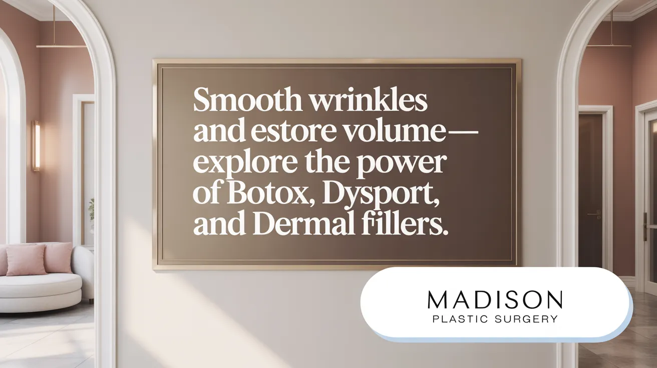 Smooth wrinkles and restore volume—explore the power of Botox, Dysport, and dermal fillers.