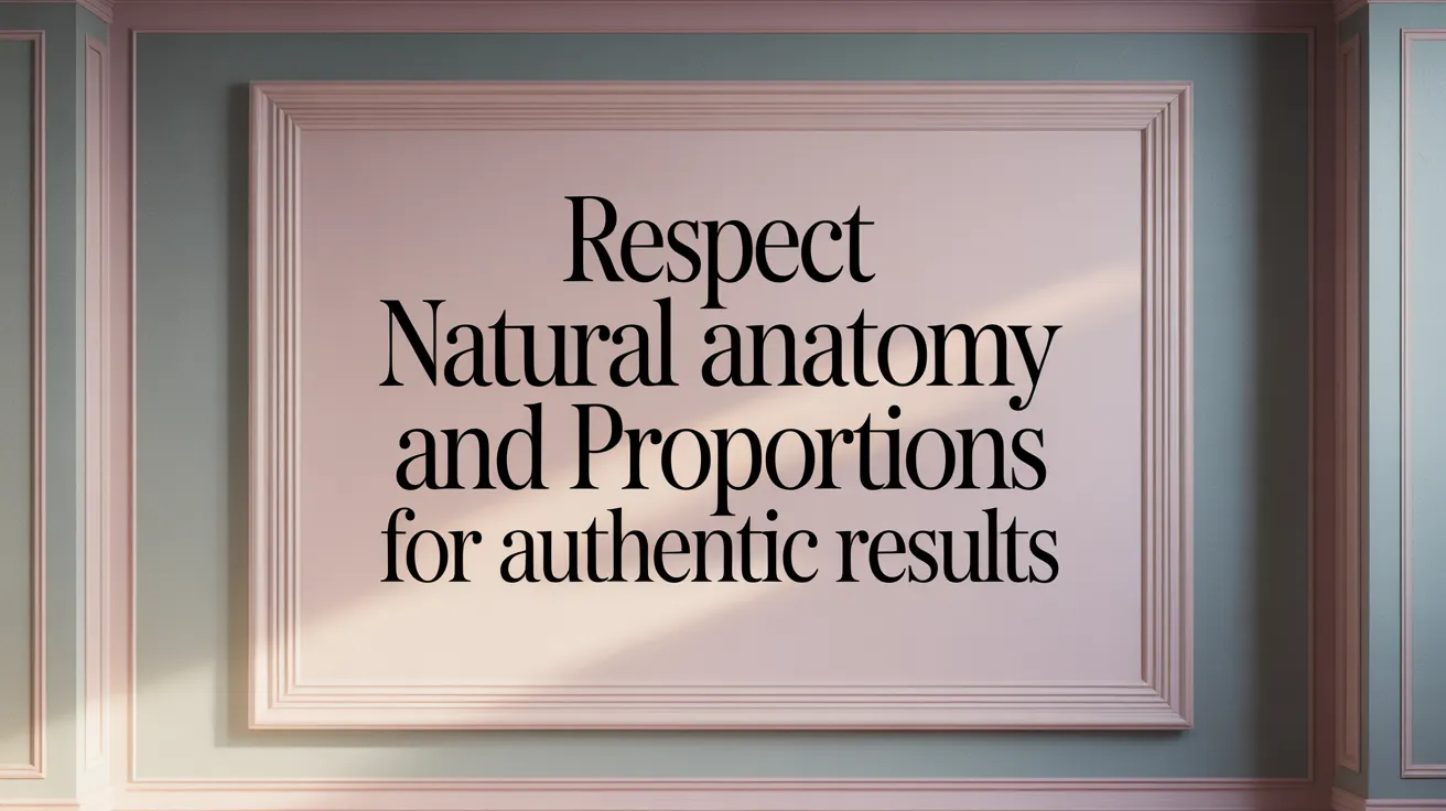 Respect Natural Anatomy and Proportions for Authentic Results