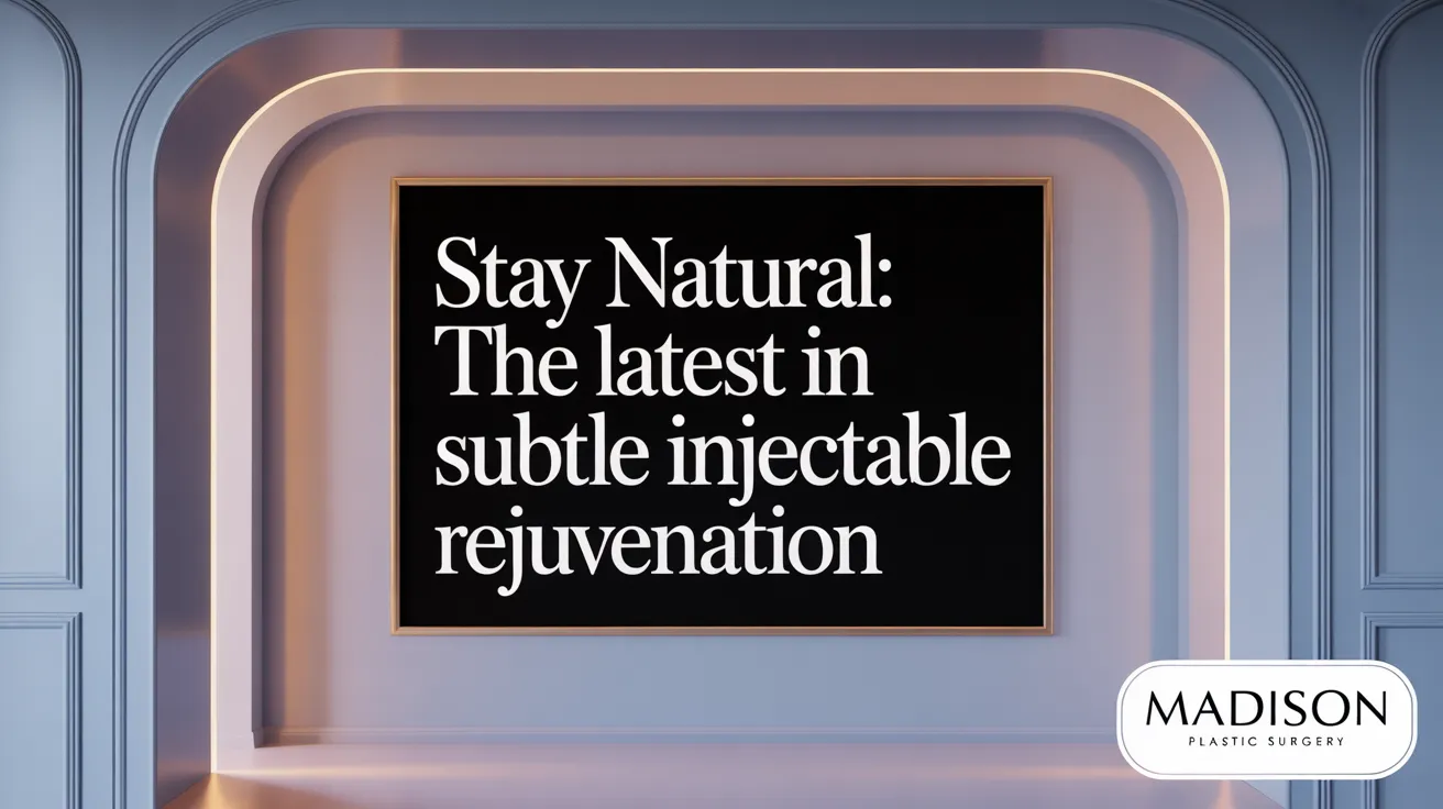 Stay Natural: The Latest in Subtle Injectable Rejuvenation