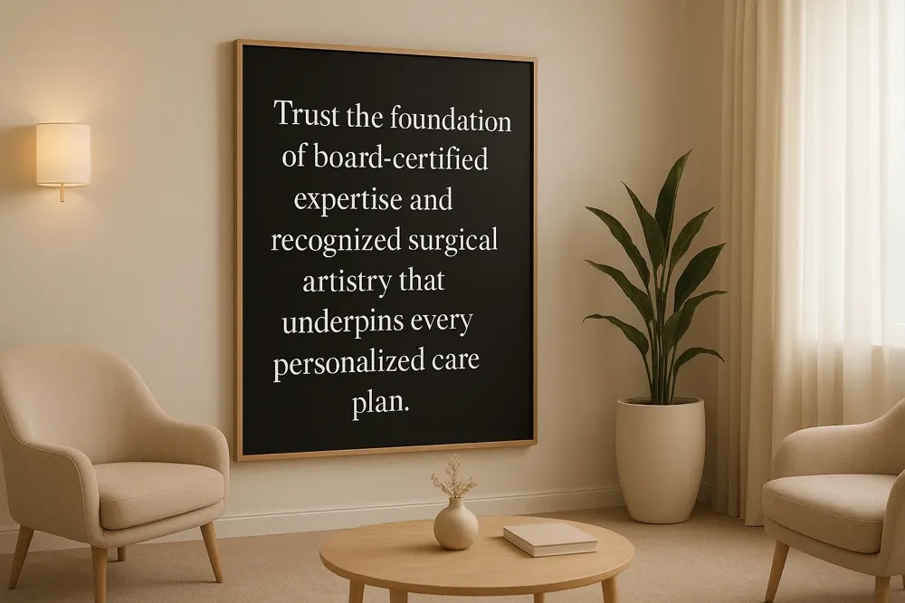 Trust the foundation of board-certified expertise and recognized surgical artistry that underpins every personalized care plan.