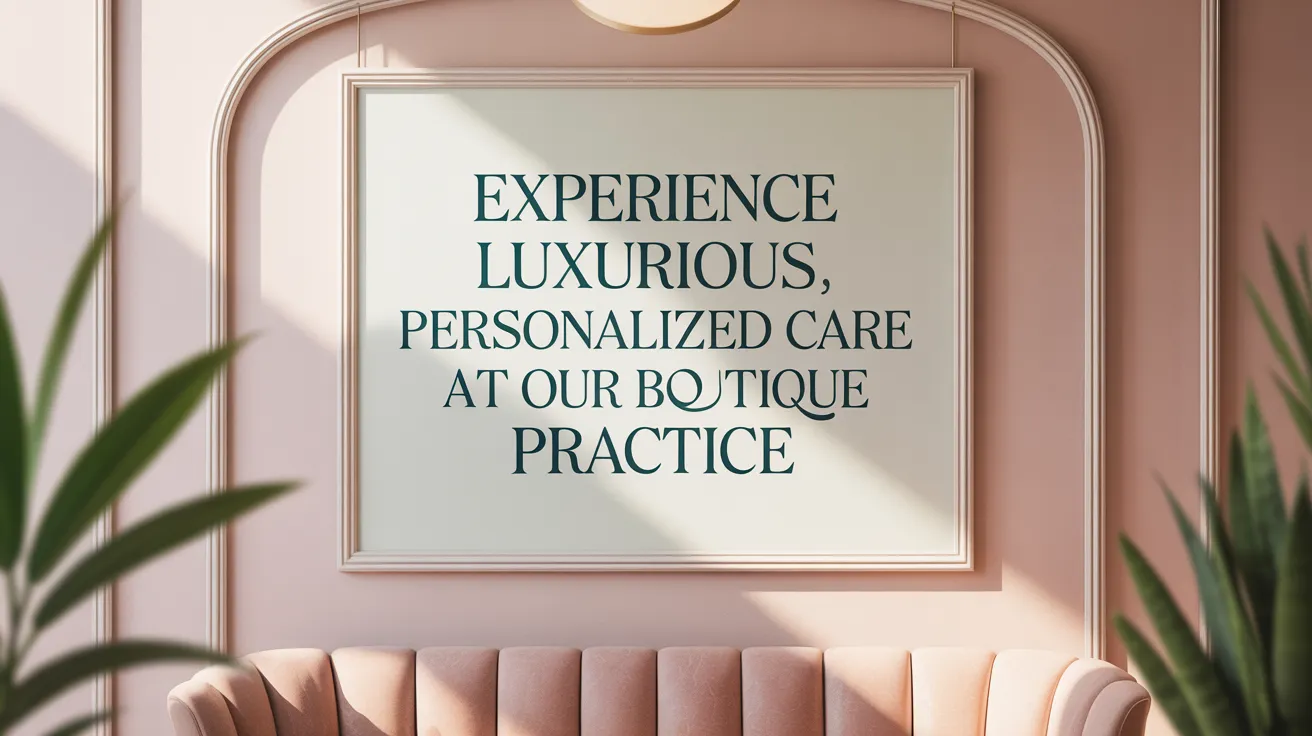 Experience Luxurious, Personalized Care at Our Boutique Practice