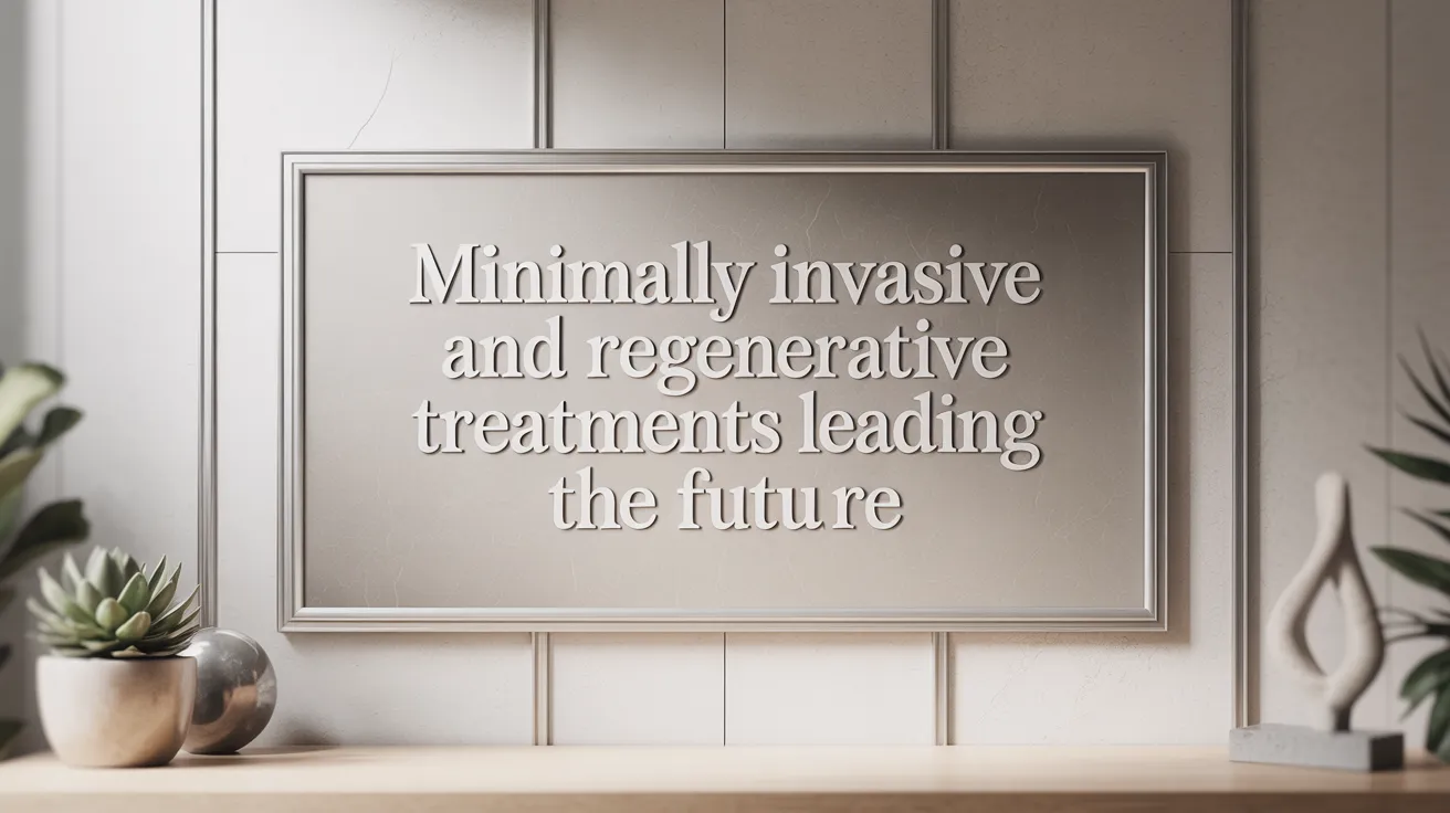 Minimally Invasive and Regenerative Treatments Leading the Future