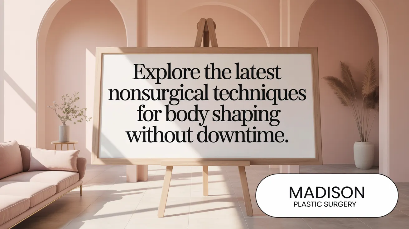 Explore the latest nonsurgical techniques for body shaping without downtime.