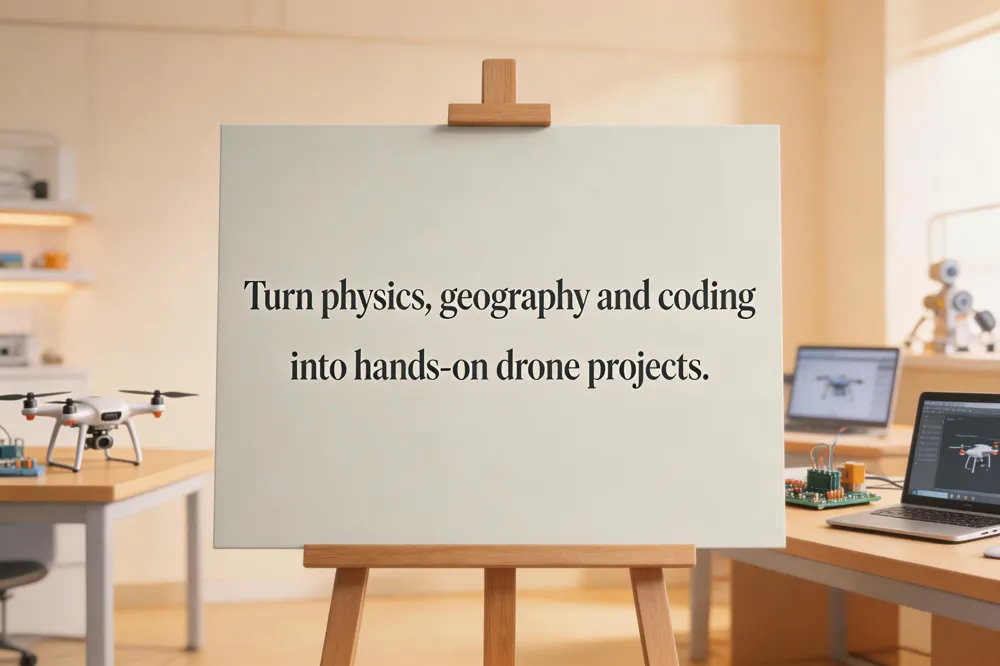 Turn physics, geography and coding into hands‑on drone projects.