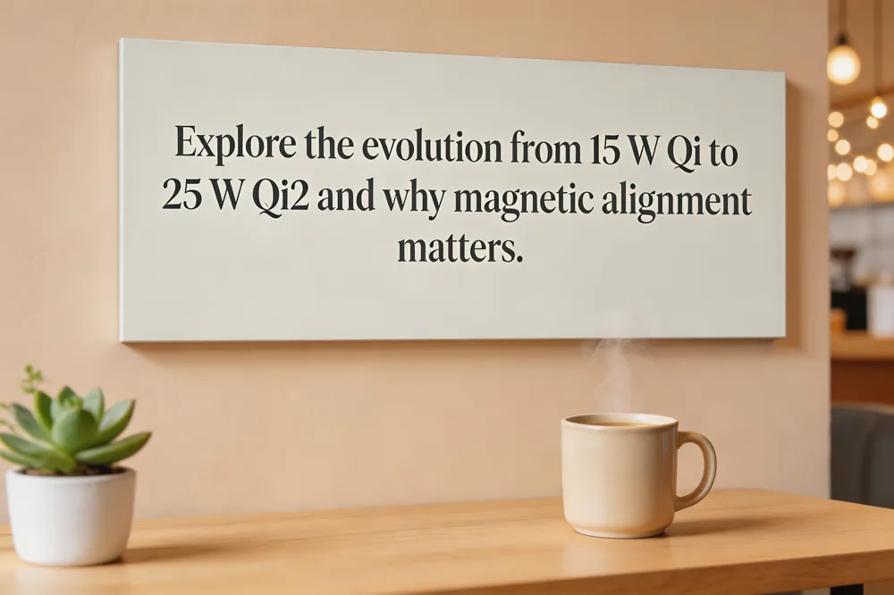 Explore the evolution from 15 W Qi to 25 W Qi2 and why magnetic alignment matters.