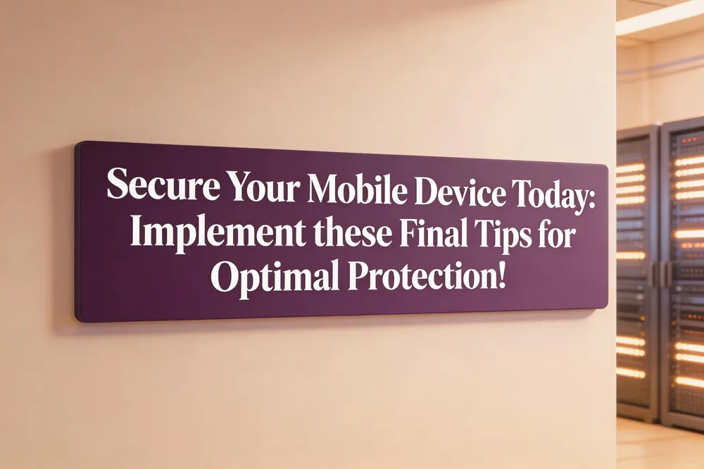 Secure Your Mobile Device Today: Implement these Final Tips for Optimal Protection!
