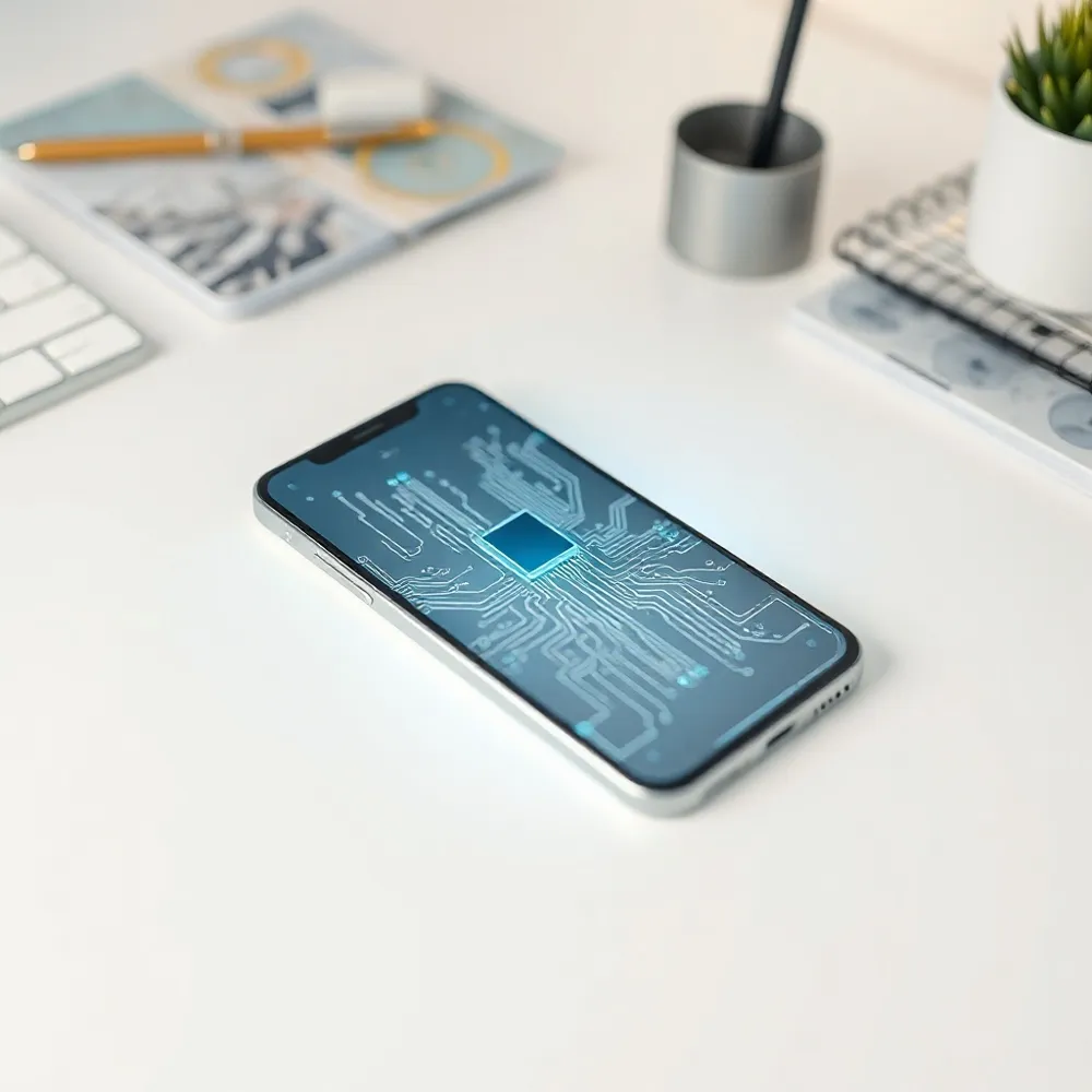 Mobile chipsets performing on-device AI processing.