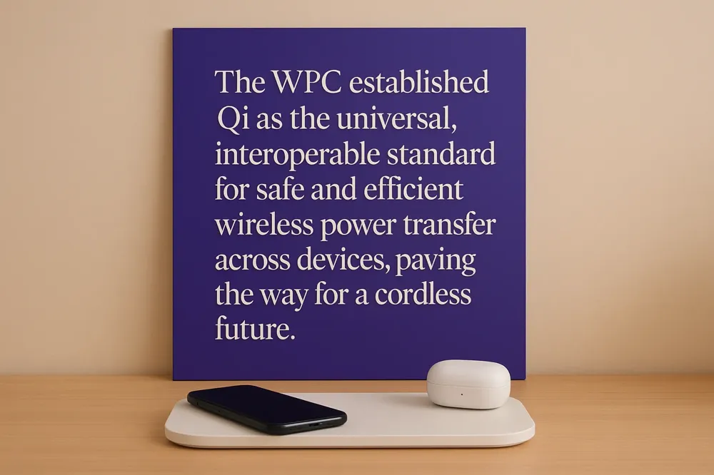 The WPC established Qi as the universal, interoperable standard for safe and efficient wireless power transfer across devices, paving the way for a cordless future.