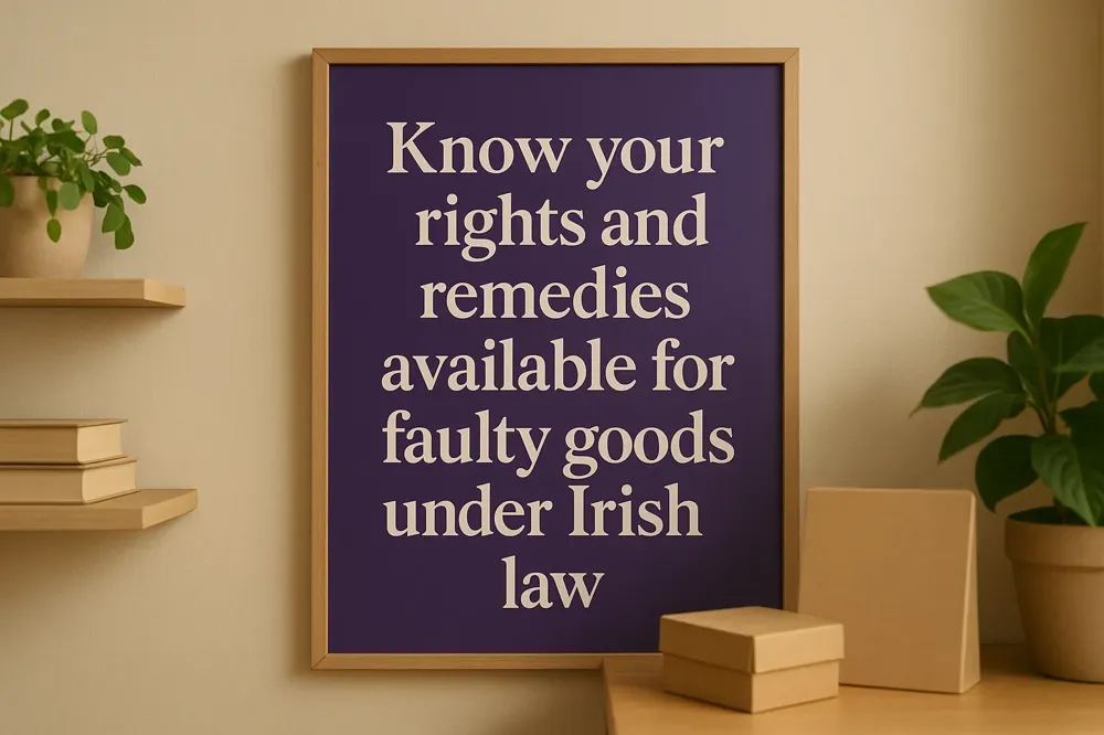Know your rights and remedies available for faulty goods under Irish law.
