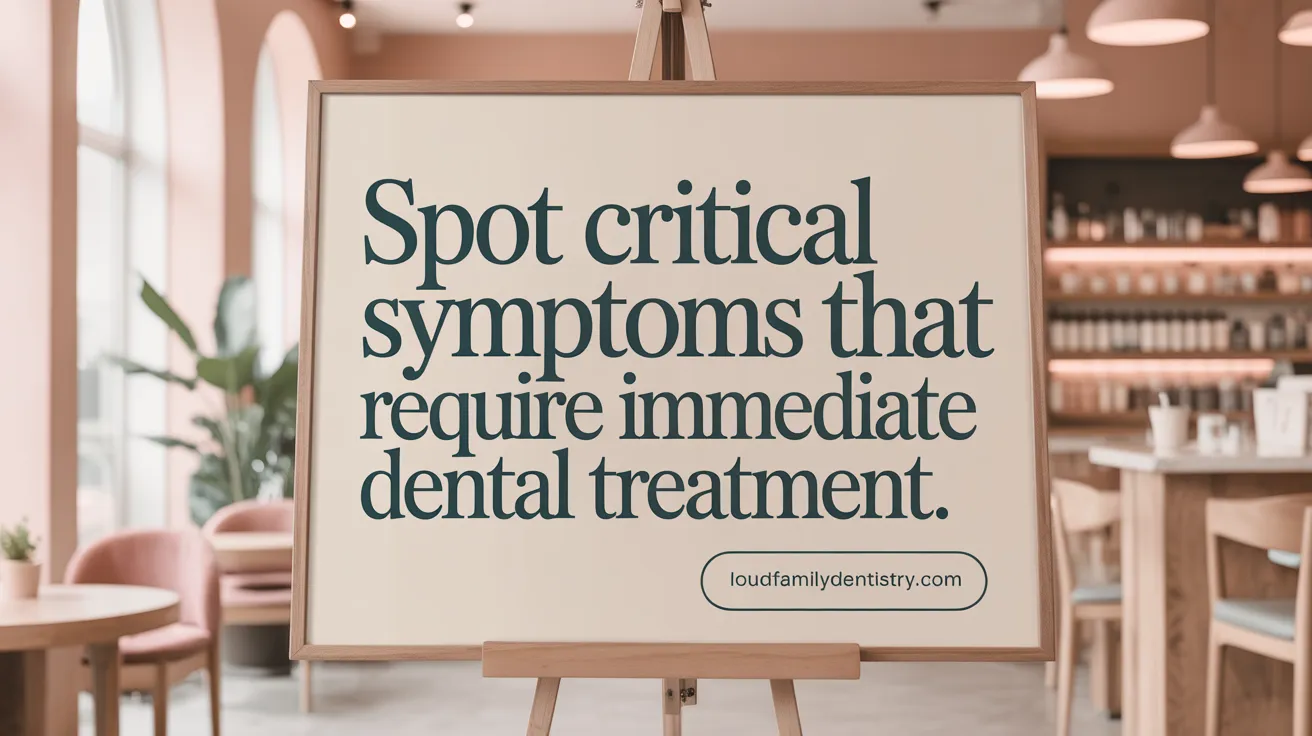 Spot critical symptoms that require immediate dental treatment.