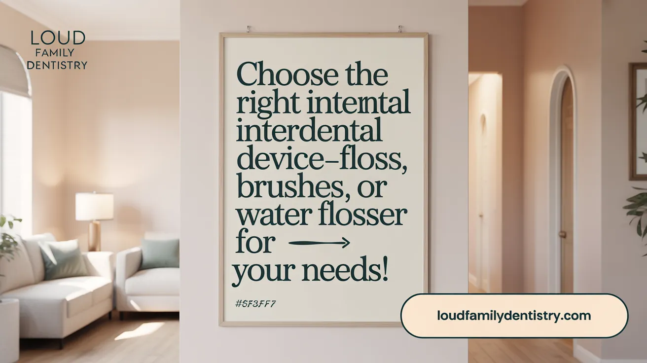 Choose the right interdental device—floss, brushes, or water flosser—for your needs!
