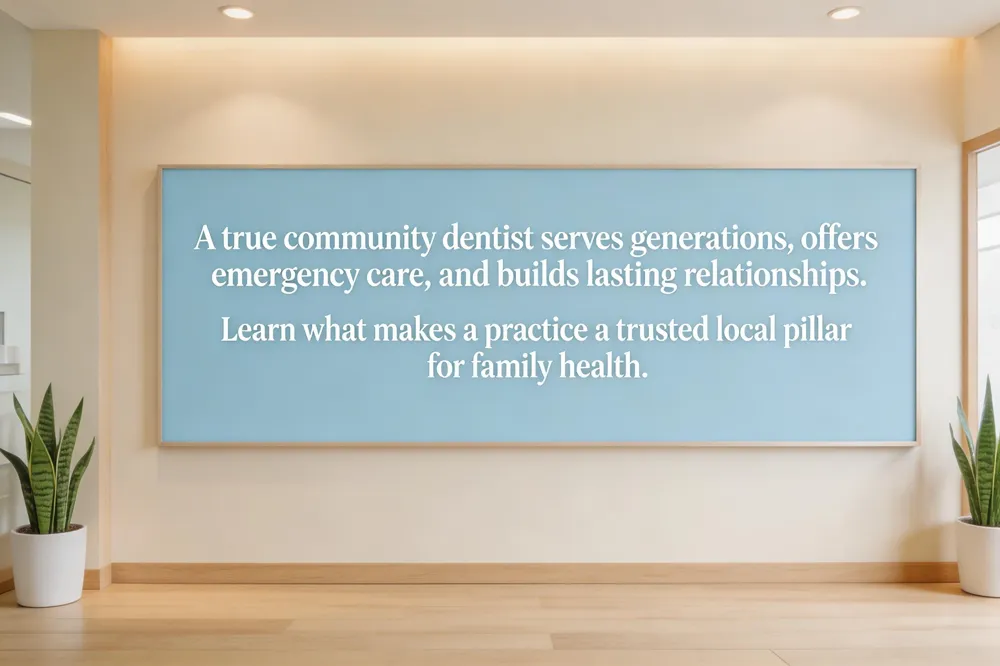 A true community dentist serves generations, offers emergency care, and builds lasting relationships. Learn what makes a practice a trusted local pillar for family health.