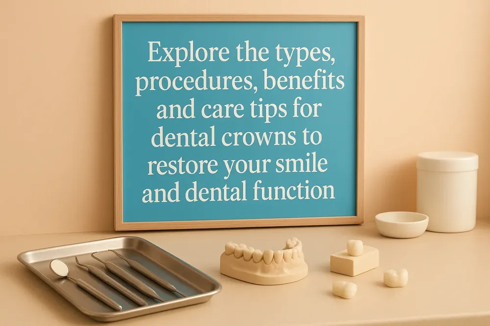 Explore the types, procedures, benefits, and care tips for dental crowns to restore your smile and dental function.