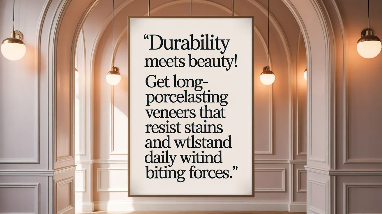 Durability Meets Beauty! Get long-lasting porcelain veneers that resist stains and withstand daily biting forces.