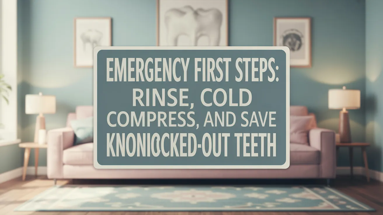 Emergency First Steps: Rinse, Cold Compress, and Save Knocked-Out Teeth