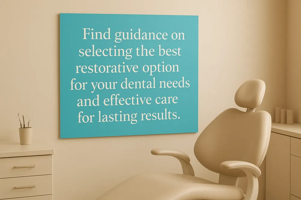 Find guidance on selecting the best restorative option for your dental needs and effective care for lasting results.