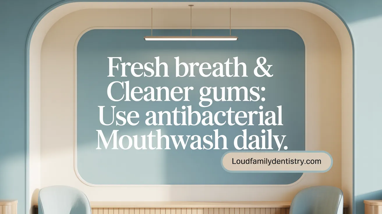 Fresh Breath & Cleaner Gums: Use Antibacterial Mouthwash Daily